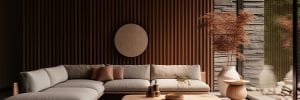 Moody wabi sabi interior design ideas in a living room