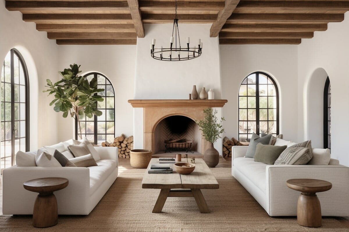 Relaxing contemporary mediterranean living room