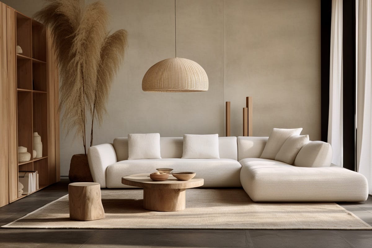 Wabi-sabi interior design ideas for a minimal living room