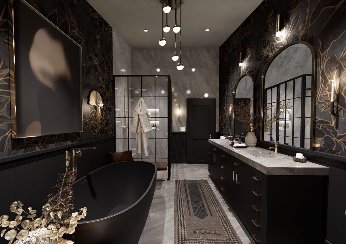 Bathroom mirror lighting ideas - bathroom chandelier ideas