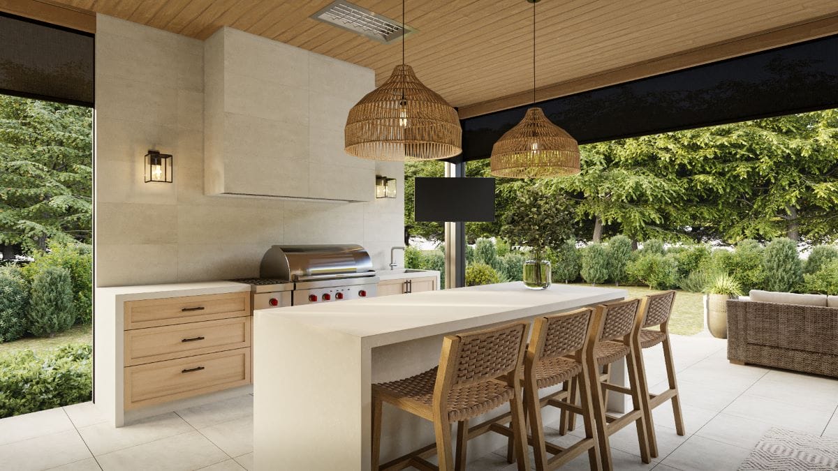 Bespoke outdoor kitchen design by Decorilla