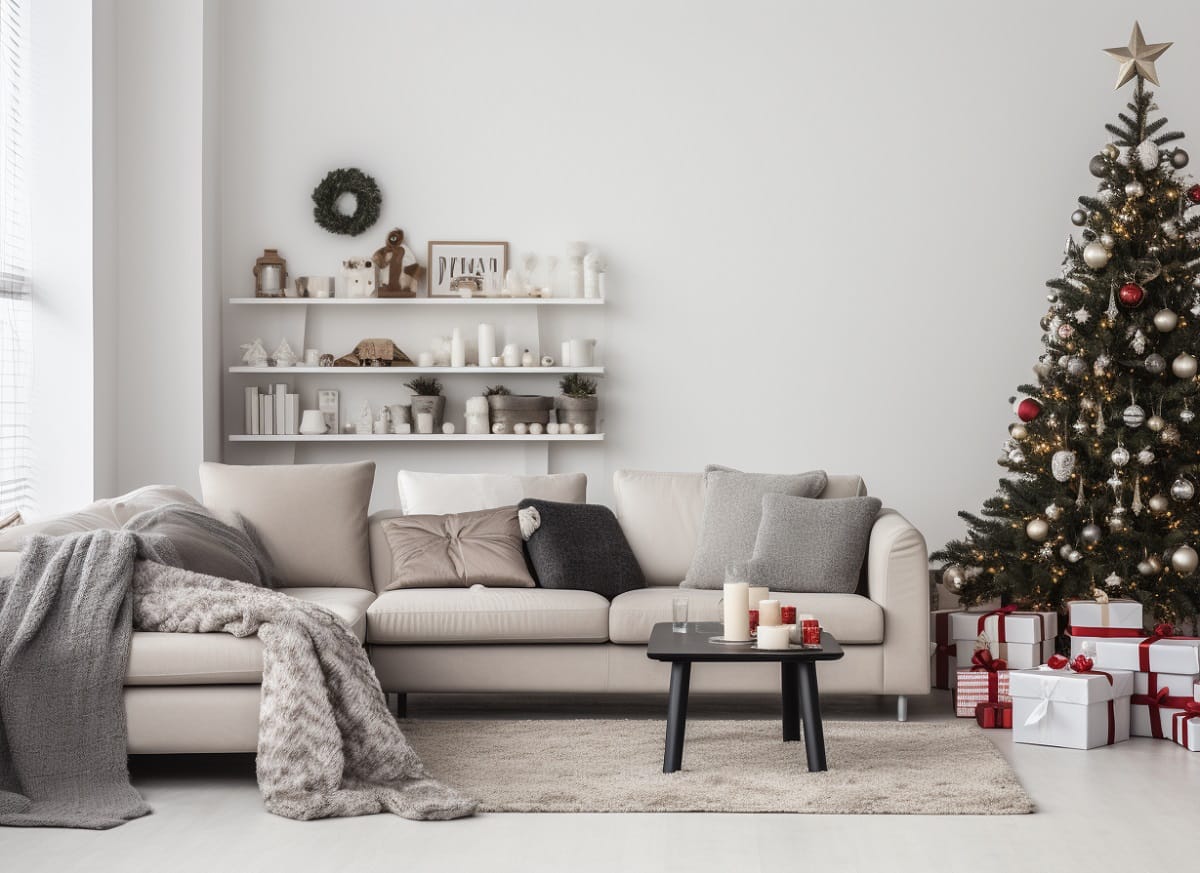 Christmas holiday decorating ideas for a living room