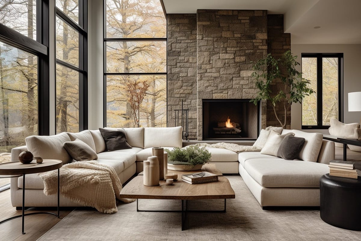 Cozy interior design and home interior ideas for a living room