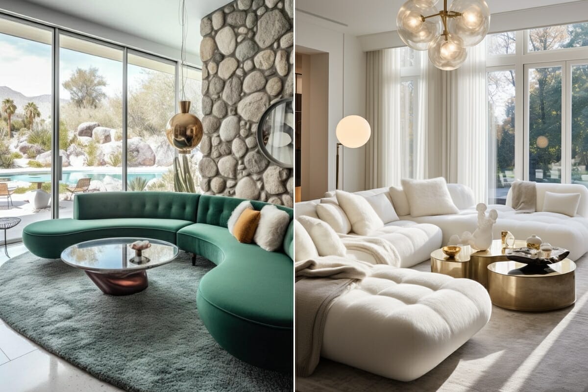 Curved sectional vs two sofas