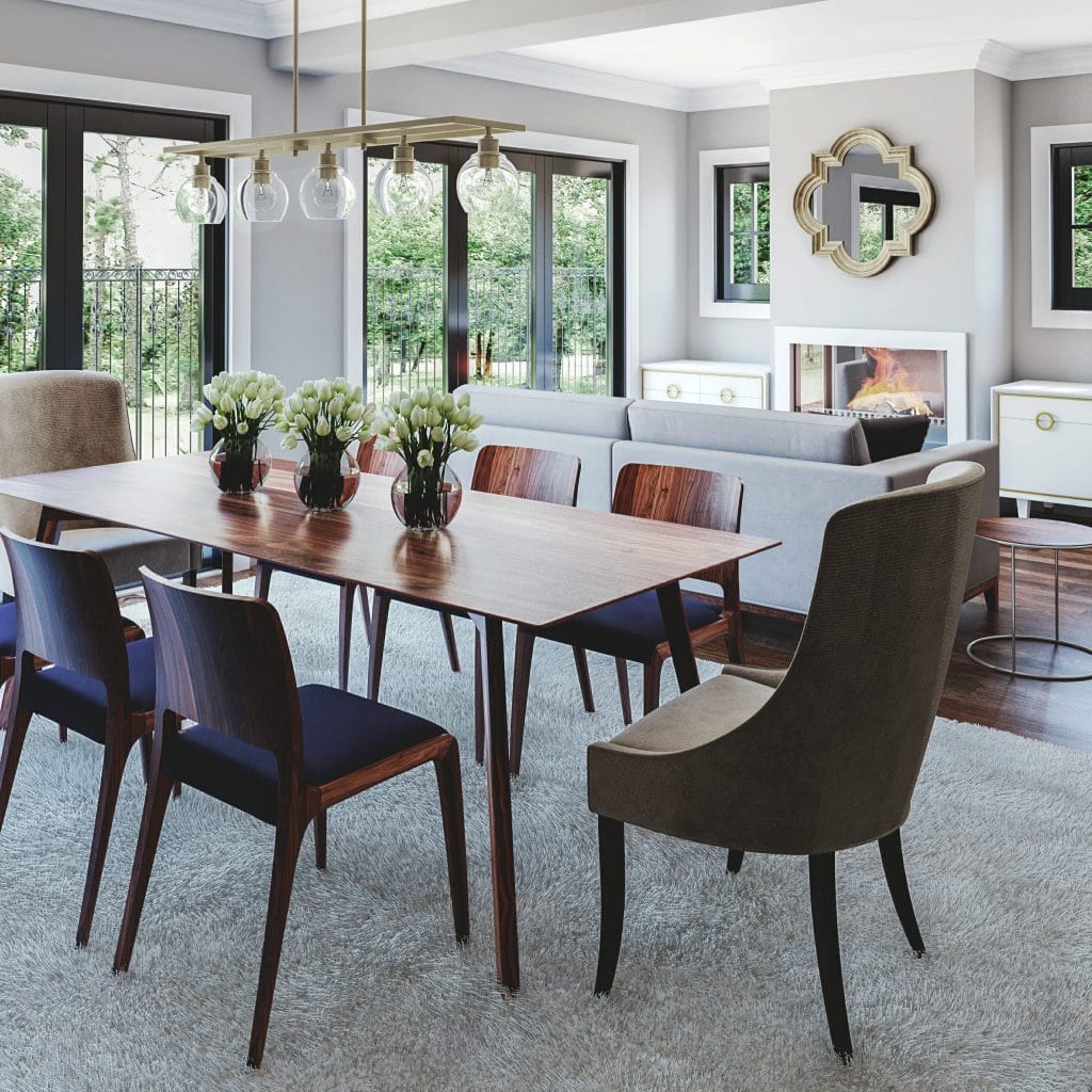 Dining table decor in an interior by Decorilla designer, João A.