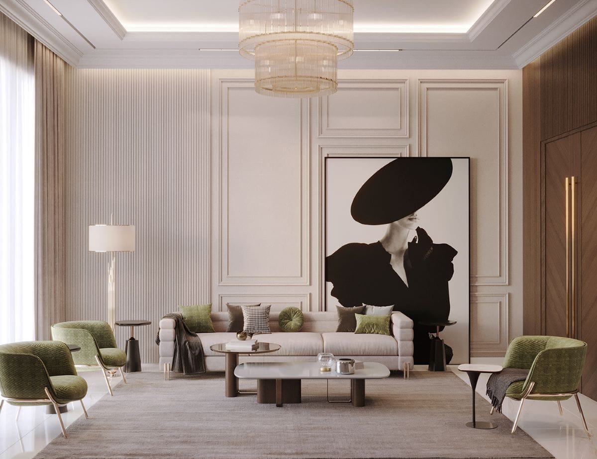 Elegant formal living room ideas by Decorilla designer Ahmed S.