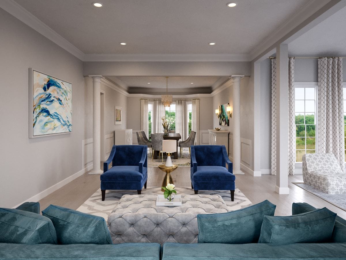 Formal living room design ideas by Decorilla