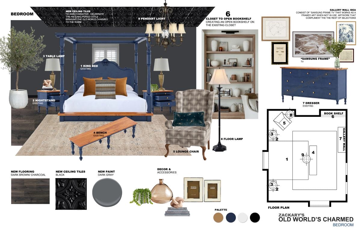 Gothic interior decor & design moodboard by Decorilla