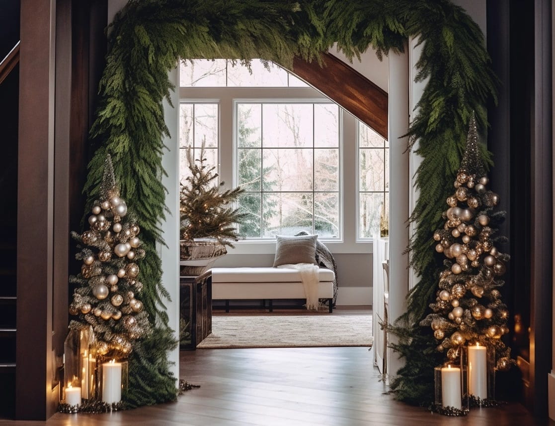 Holiday entryway decorating ideas