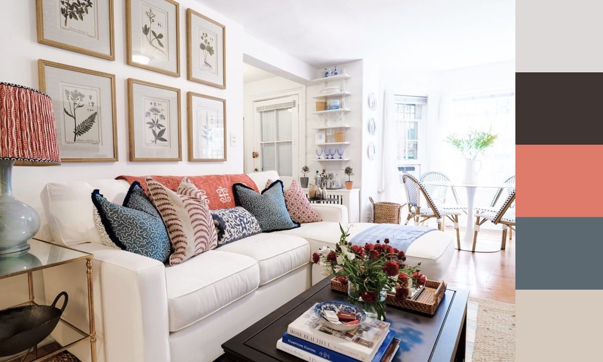 Living room color design ideas - classic color scheme for a living room