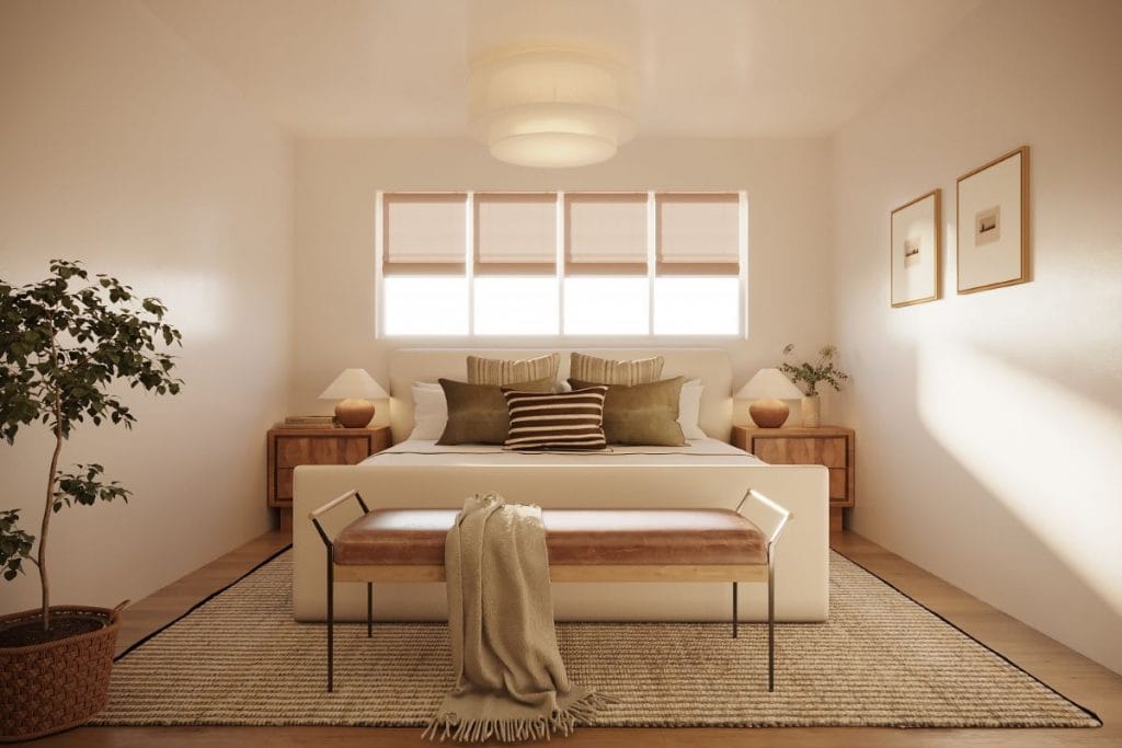Modern Scandinavian bedroom design by Decorilla