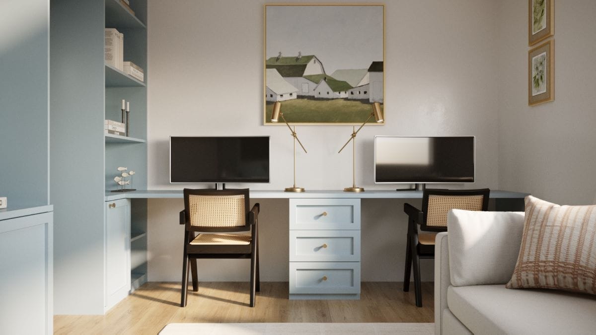 Modern Scandinavian home office interior by Decorilla