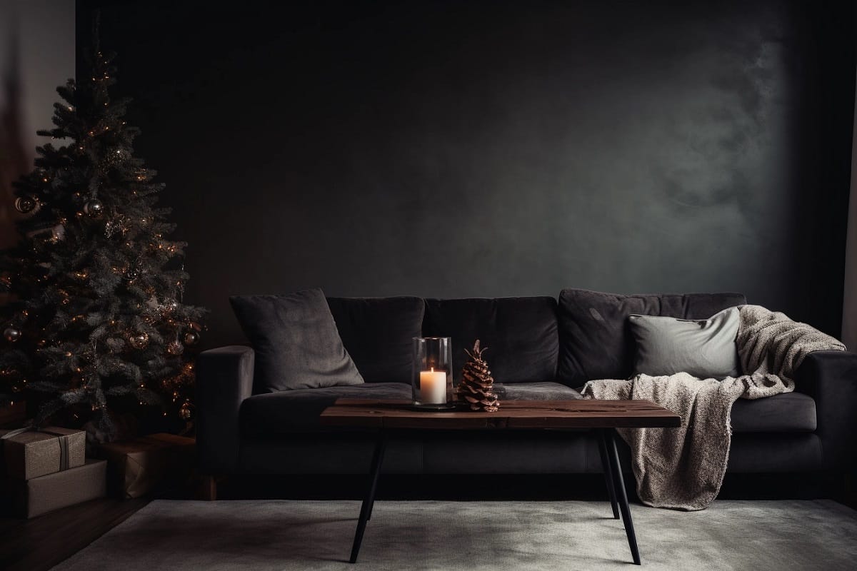 Moody Christmas decorating ideas in black