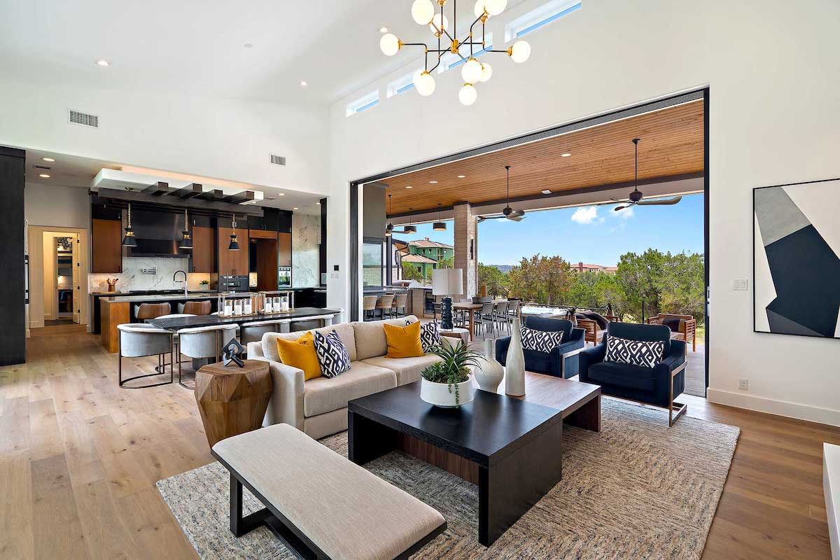 Open Concept Living Room And Kitchen