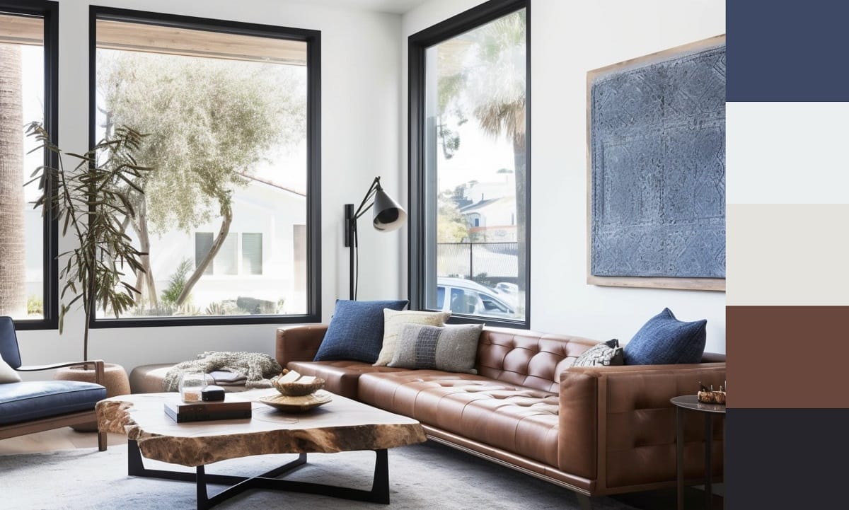 Grey and brown color deals scheme living room