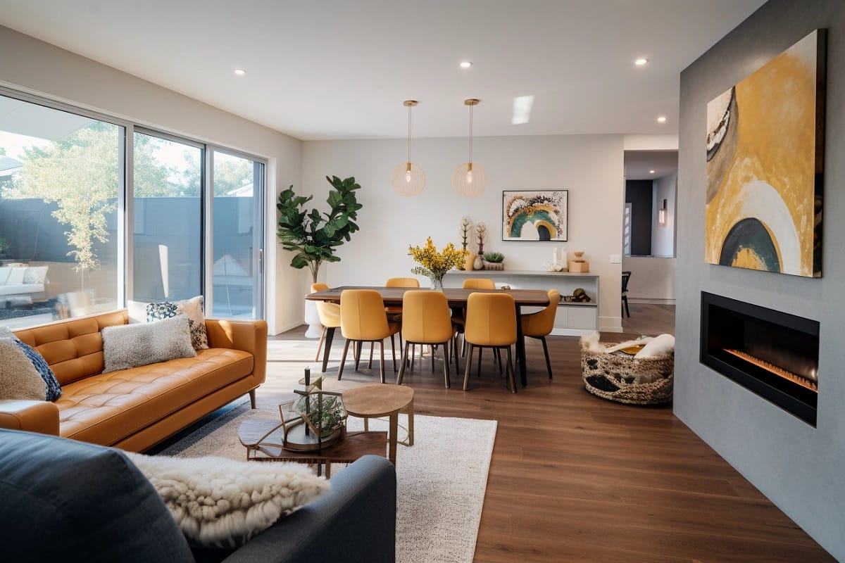 open concept living dining floor plans