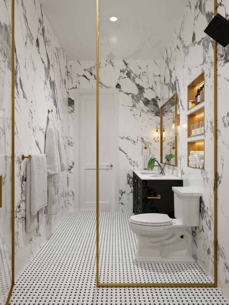 Contemporary bathroom decorating solutions by Decorilla