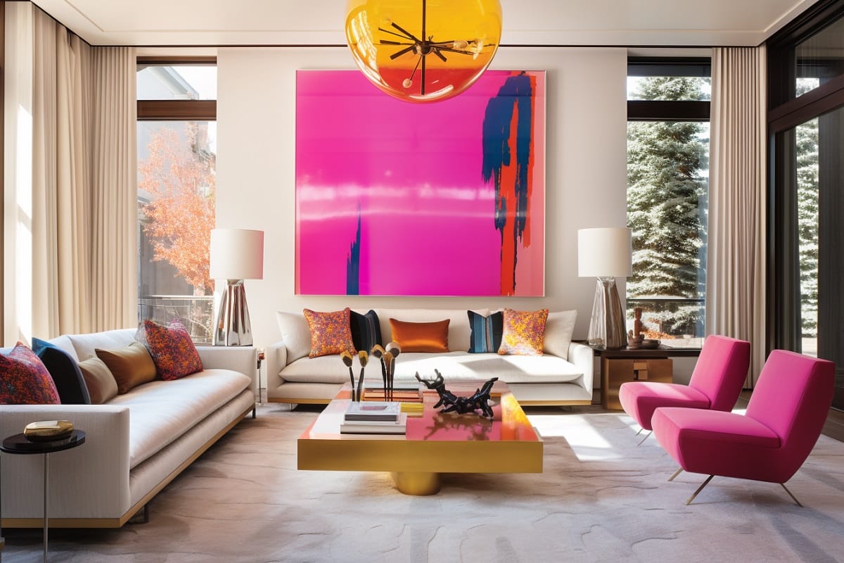 Decorilla rebranding - glam contemporary living room