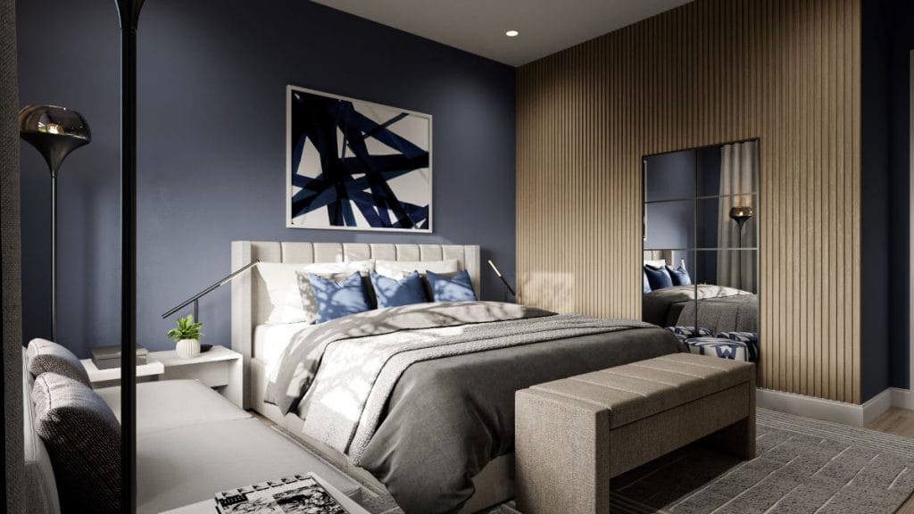 Masculine contemporary bedroom set by Decorilla
