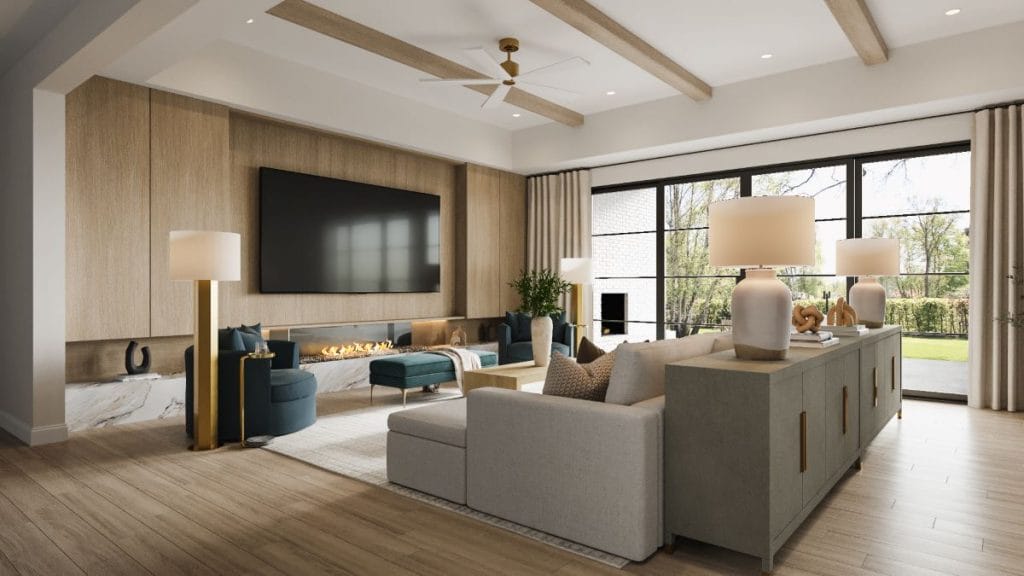 Before & After: Modern Glam Interior Design for a New Construction Home