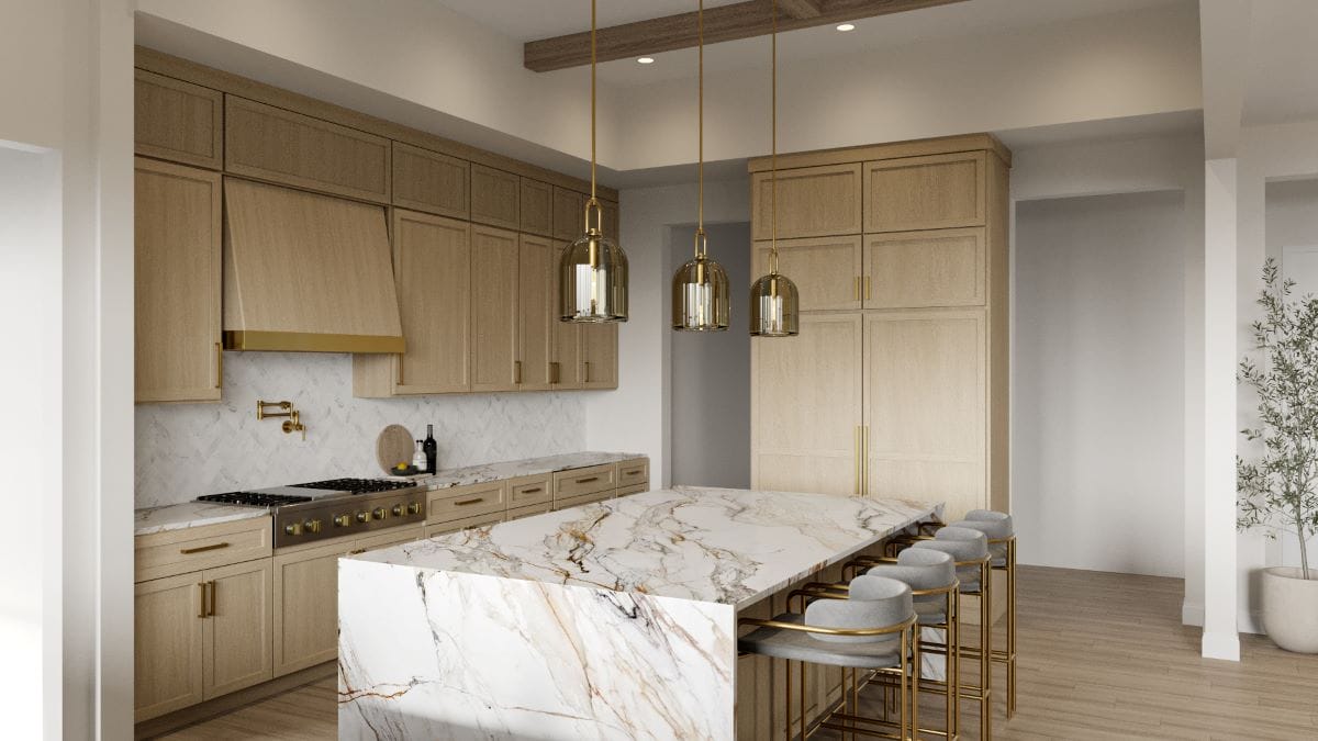Modern glam kitchen interior by Decorilla