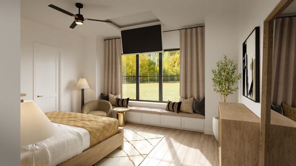 Nature-inspired contemporary style bedrooms by Decorilla