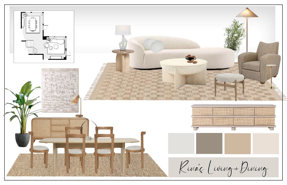 Preliminary proposal by Decorilla designer, Casey H.