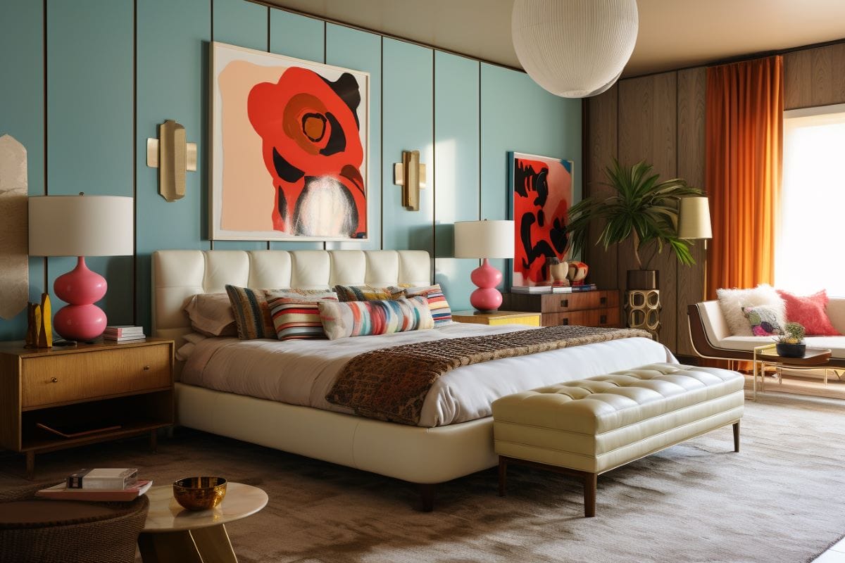 Valspar's 2024 colors of the year in a bedroom by Decorilla
