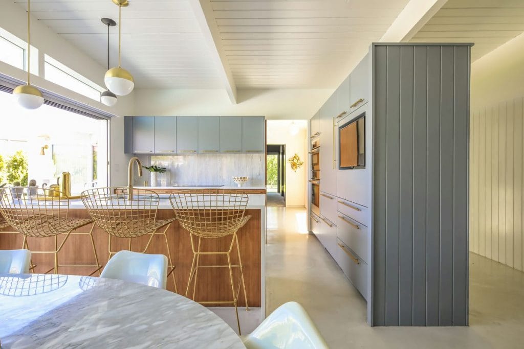 Blue kitchen countertop ideas bringing coastal vibes, design by Decorilla