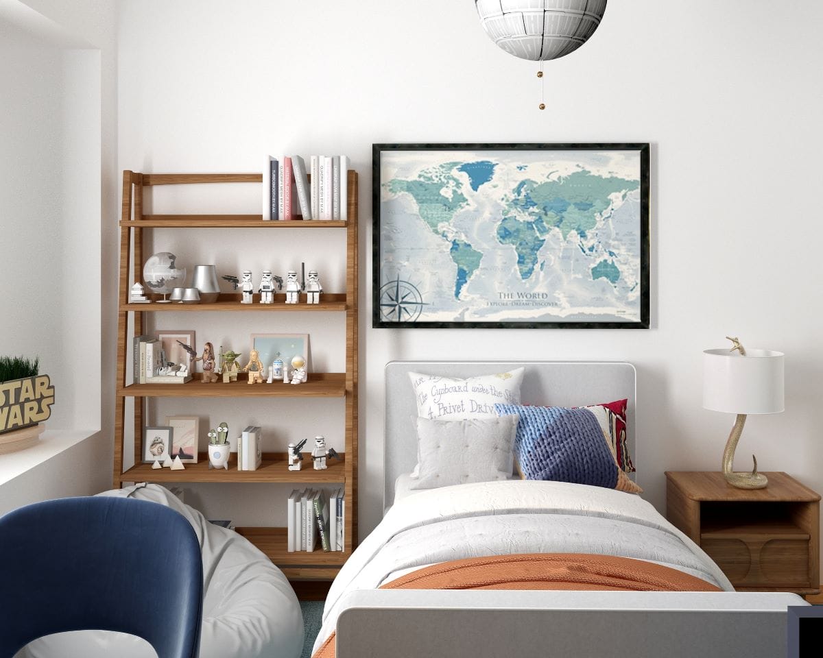 Before & After: Fun Boys and Girls Bedroom Interior Design - Decorilla ...