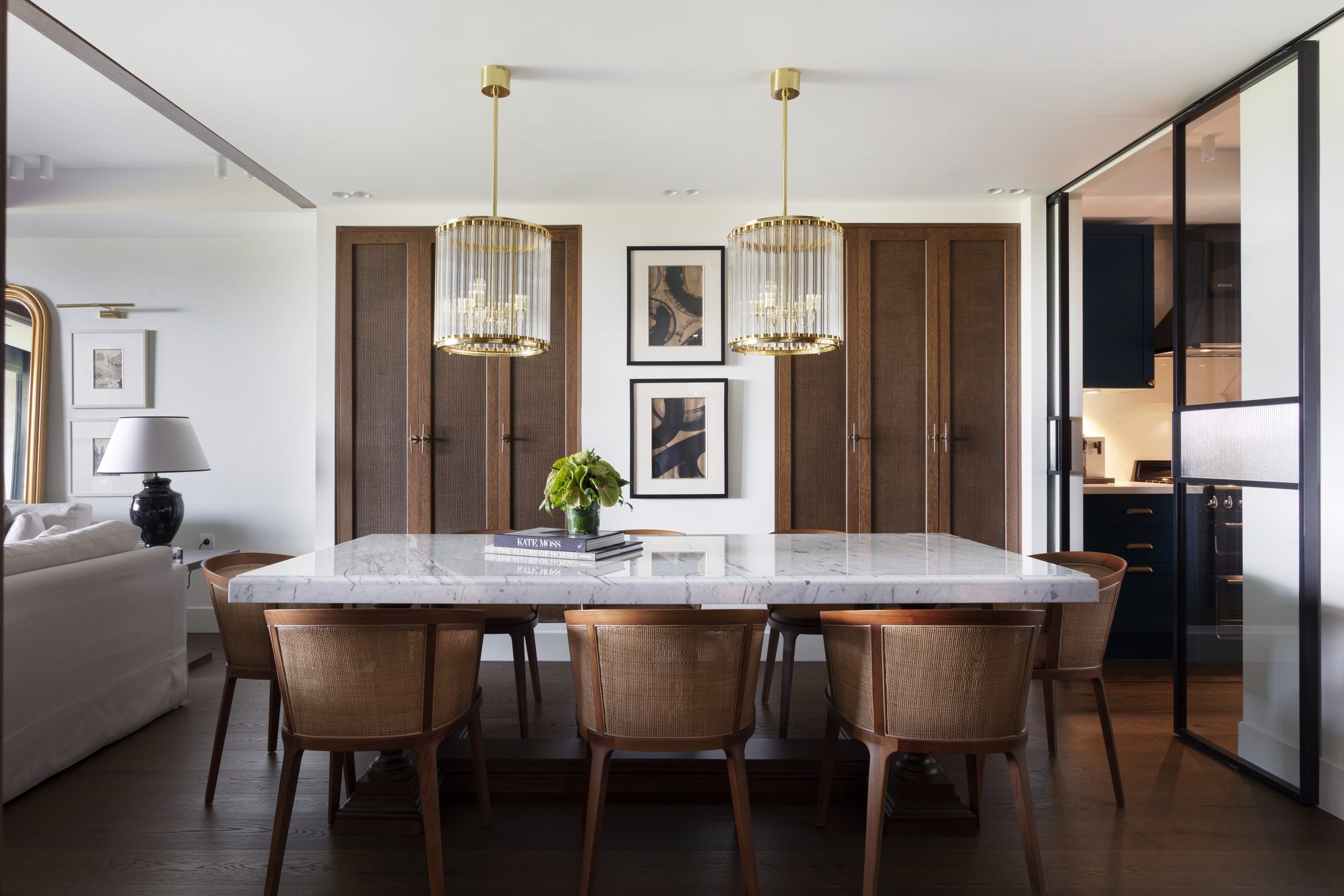 Dining room furniture arrangement by Decorilla designer Meric S