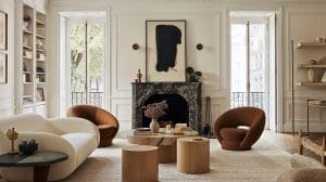 Neoclassical modern living room by Decorilla