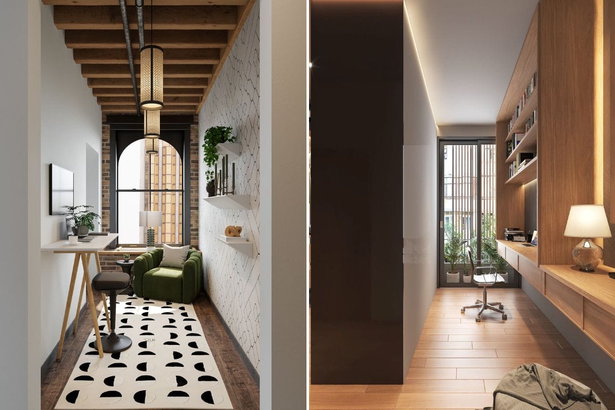 Home office interior ideas for a small room, design by Decorilla