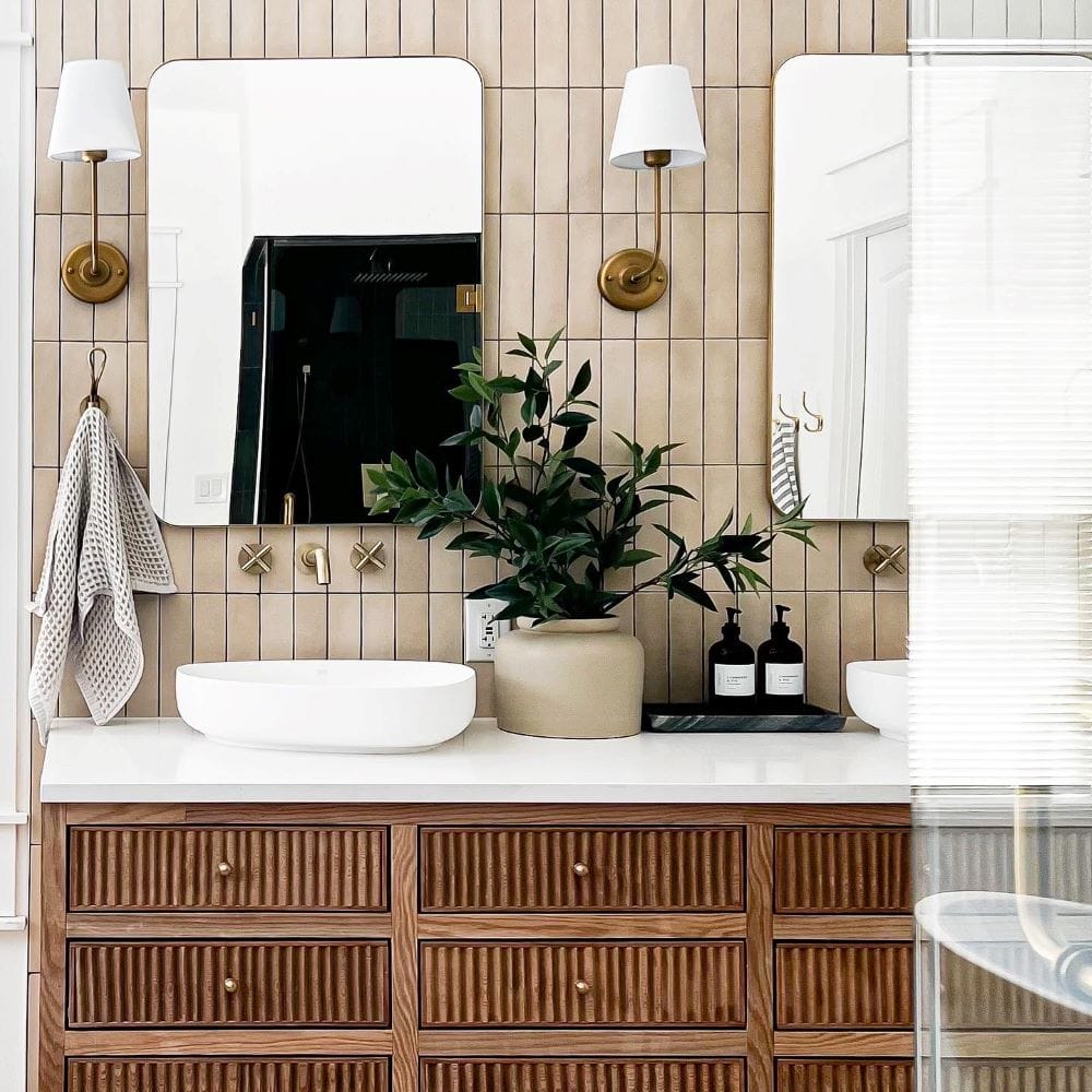 Master bath inspiration that exudes classic beauty, by Decorilla