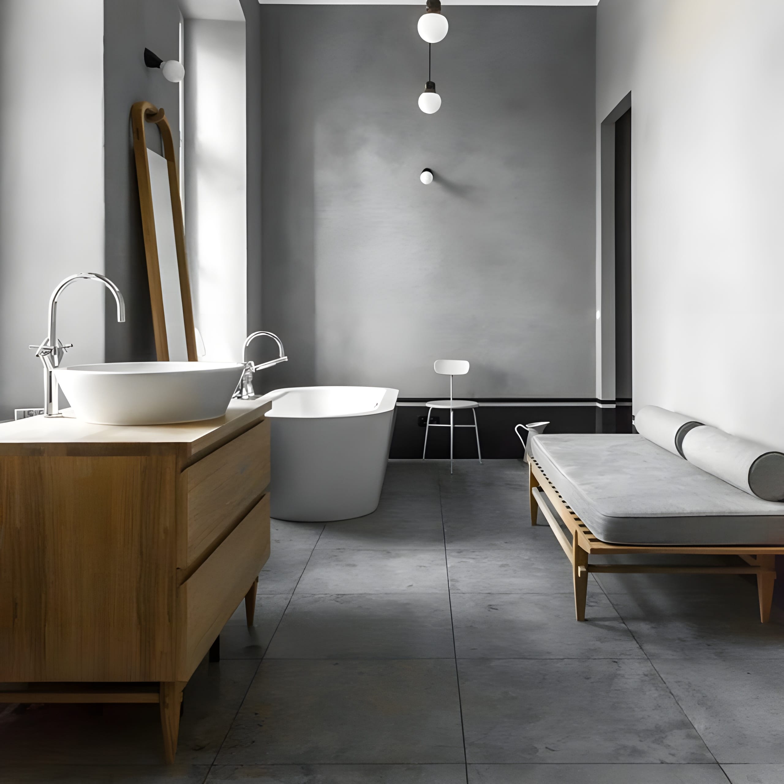 Minimalist bathroom by Decorilla designer, Scott T.