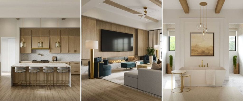 Before & After: Modern Glam Interior Design for a New Construction Home