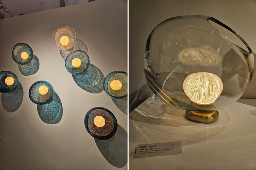 Lamps by Vezzini and Chen, Design Miami 2023, photo courtesy of Decorilla