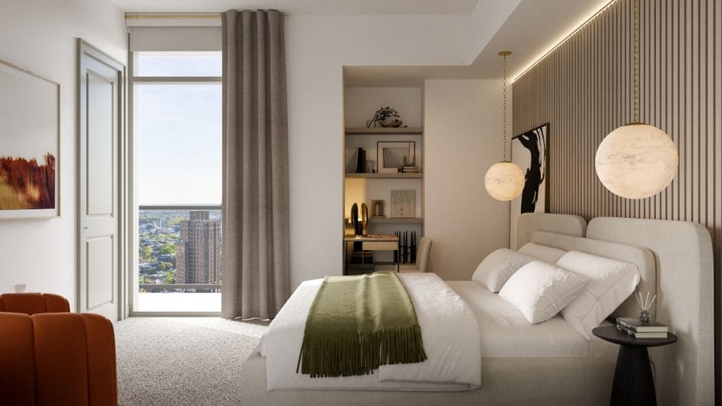 Luxury contemporary bedroom design by Decorilla