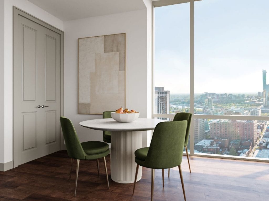 Luxury contemporary interior design of a dining room by Decorilla