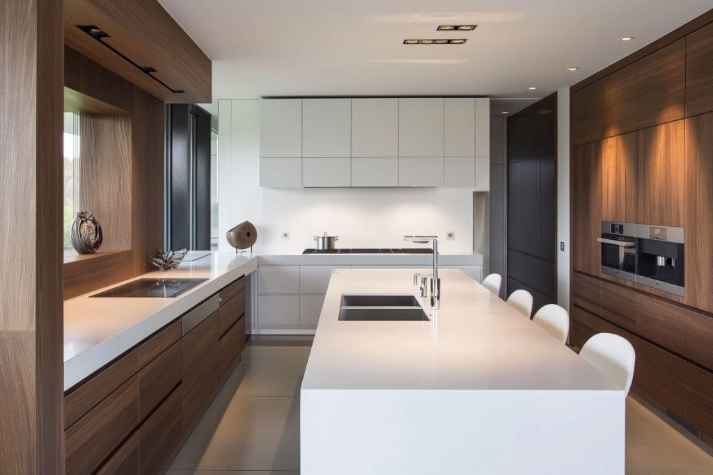 Modern minimalist kitchen layout inspiration by Decorilla