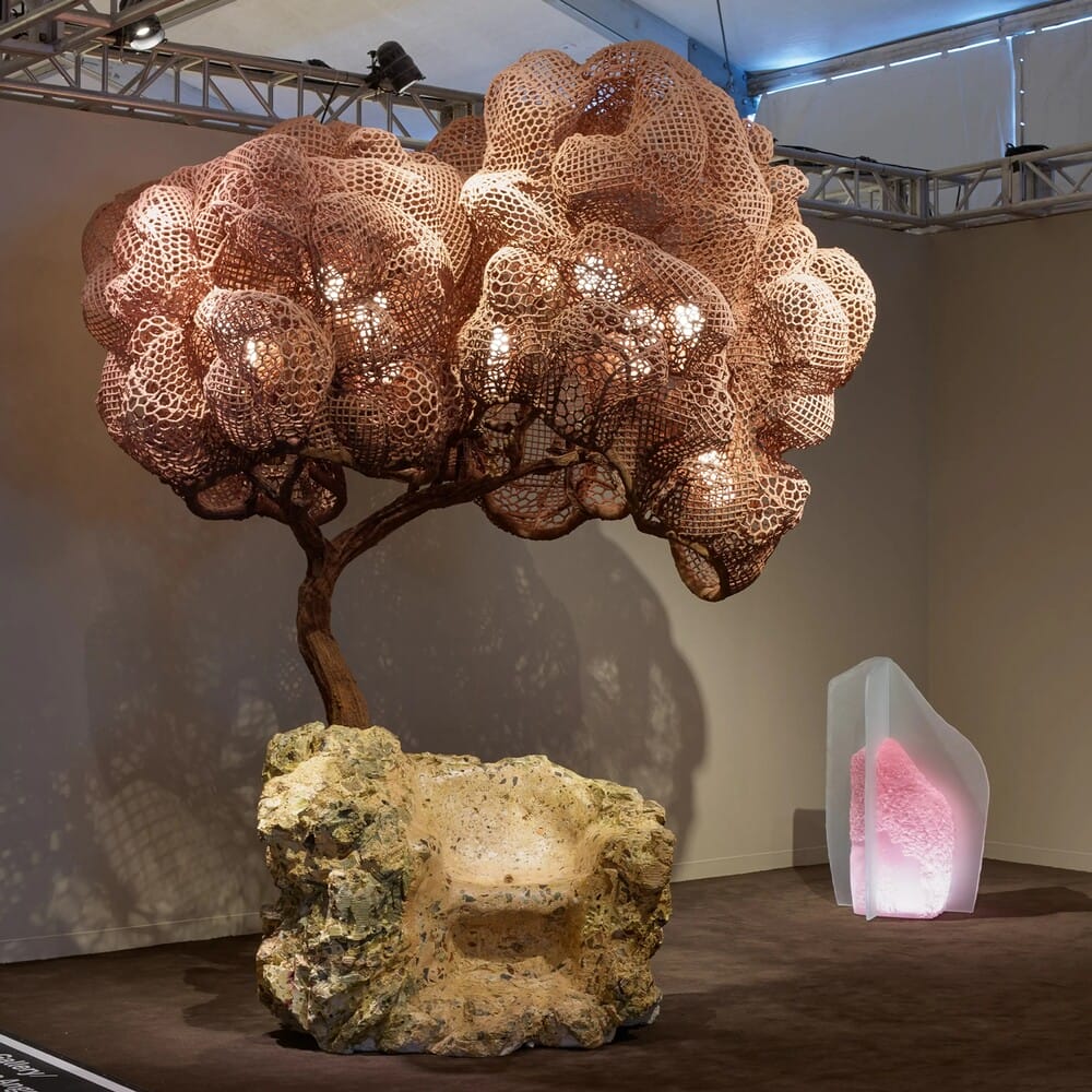 Nacho Carbonell's One-Seater Concrete Tree, image courtesy of Design Miami