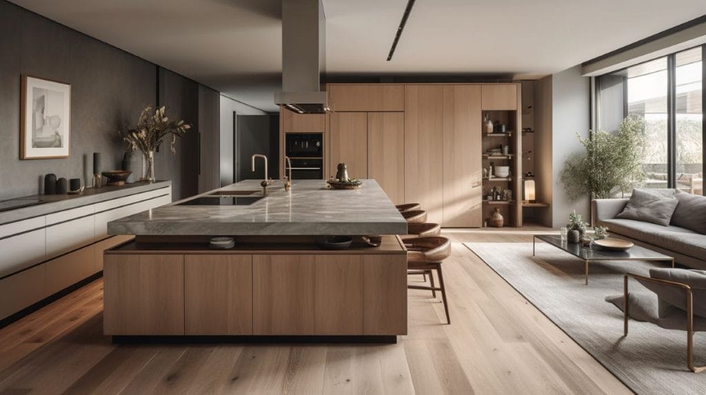 Oversized, multifunctional kitchen island inspiration by Decorilla
