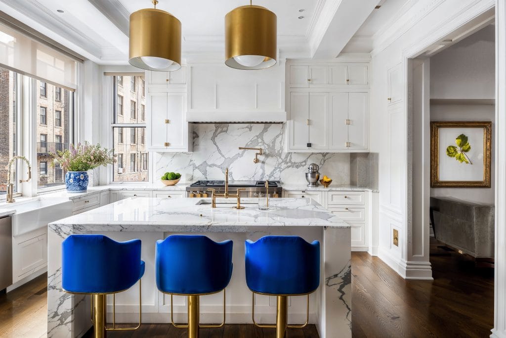 Contemporary glam kitchen design by Decorilla