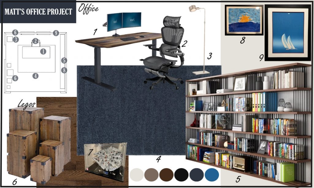 Preliminary proposal by Decorilla designer Meral Y.