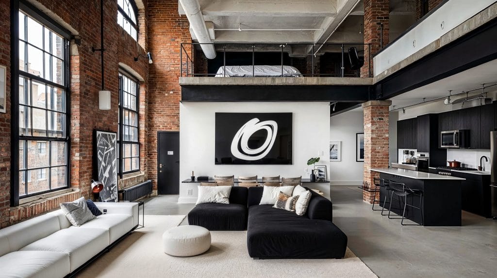 Digital types of art in large scale in an urban apartment by Decorilla