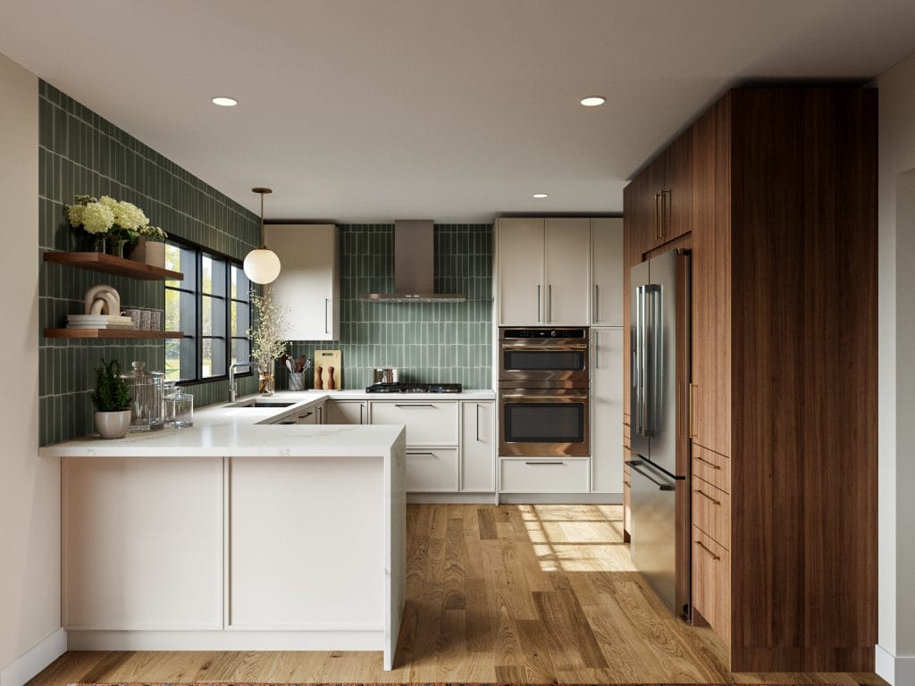 Eclectic mid-century modern kitchen design by Decorilla