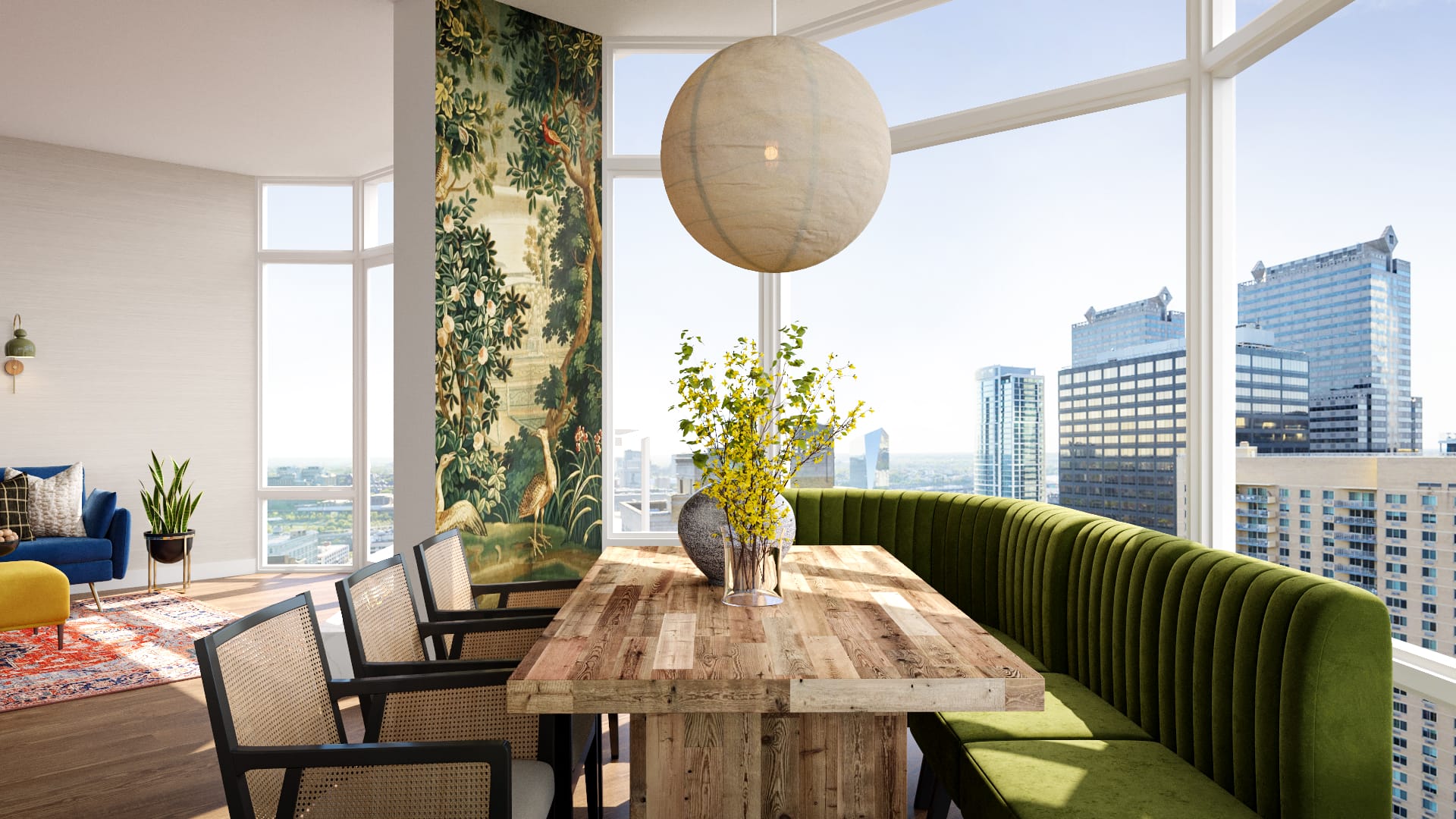 Before After Vibrant Eclectic Apartment Design Photo Inspiration