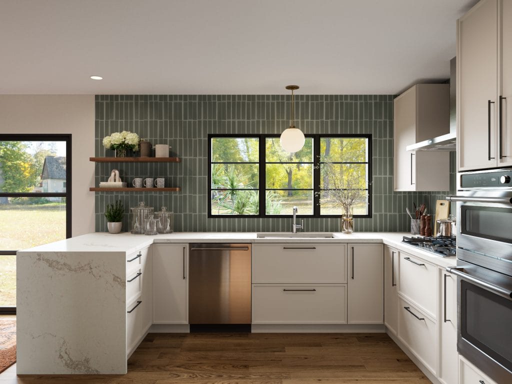 Mid-century eclectic kitchen by Decorilla