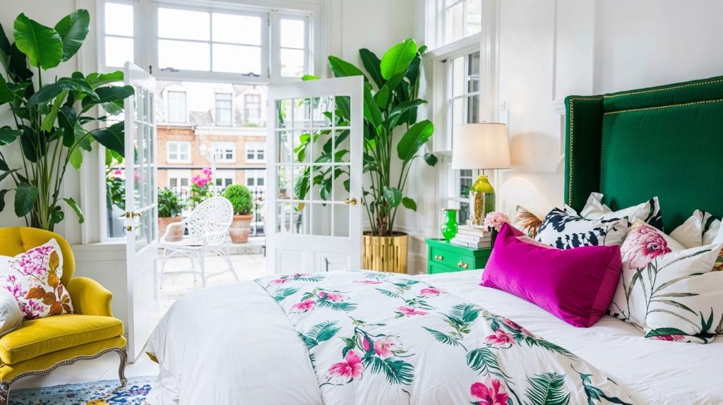 Tropical bedroom by Decorilla interior design near me