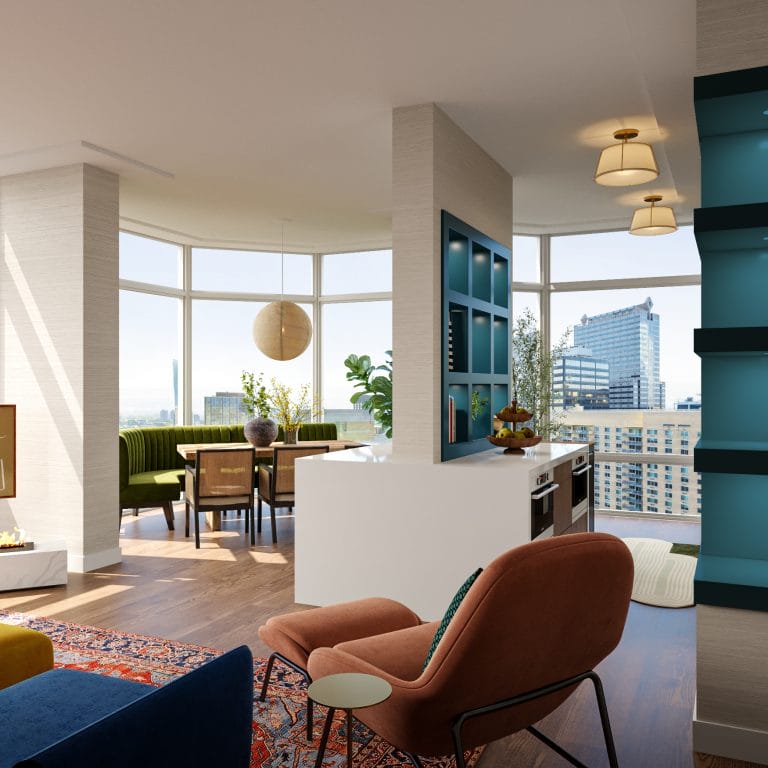 Image showcasing Before & After: Vibrant Eclectic Apartment Design - Decorilla Online ...